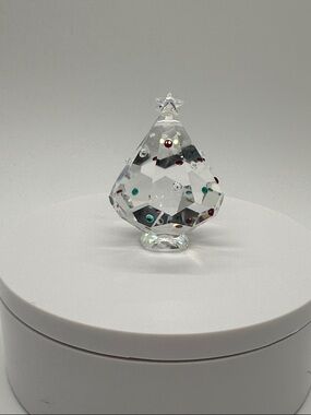 Faceted Crystal Holiday Tree Figurine